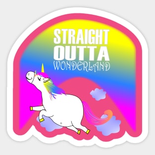 Straight Outta Wonderland Sticker